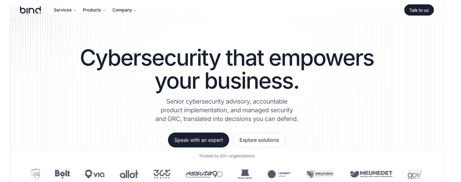 Bindsec website preview